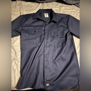 Dickies Navy Blue Button-Up Shirt
